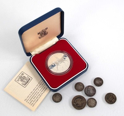 Lot 323 - A group of silver coinage including a 1977...
