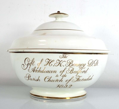 Lot 186 - A Rockingham covered tureen with personalised...
