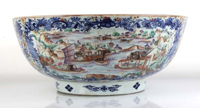 Lot 191 - A Chinese Export bowl of imposing proportions,...