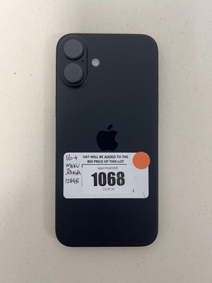 Lot Apple iPhone 16 Plus, Black, 128GB