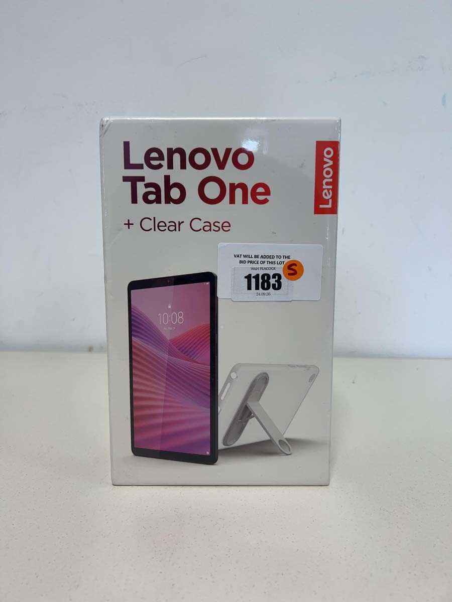 Lot Lenovo Tab One + Clear Case, Luna Grey, Model...