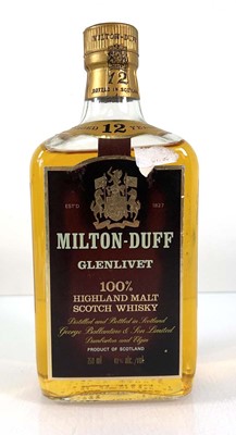 Lot 122 - A bottle of Milton-Duff Glenlivet 12 year old...