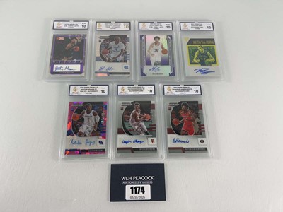 Lot 1174 - 7 Graded NBA Basketball Autograph cards...