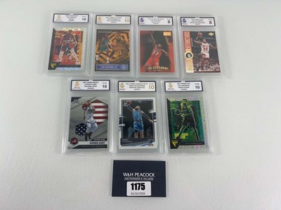 Lot 1175 - (7) Graded NBA Basketball cards including...
