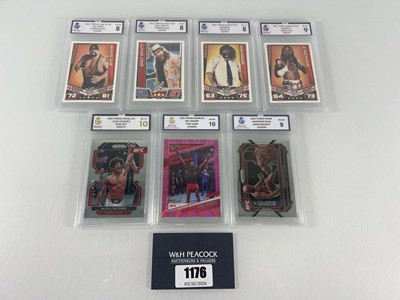 Lot 1176 - (7) Graded WWE/UFC cards including Anderson...