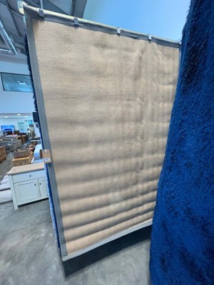Lot 1305 - Natural fibre rubber backed area rug with grey...