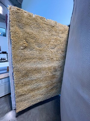 Lot 1313 - Thick yellow pile area rug, approx. size 160 x...