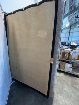 Lot 1320 - Natural fibre rubber backed area rug with...