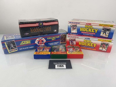 Lot 1184 - (7) Various Vintage Sports Trading card boxes...