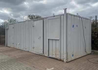 Lot Site welfare unit finished in grey, 26' x 9' x...