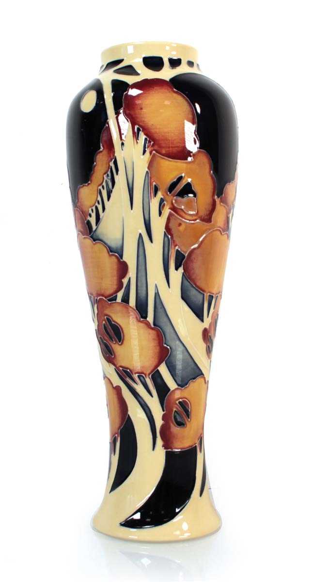 A Moorcroft trial vase of slender shouldered form