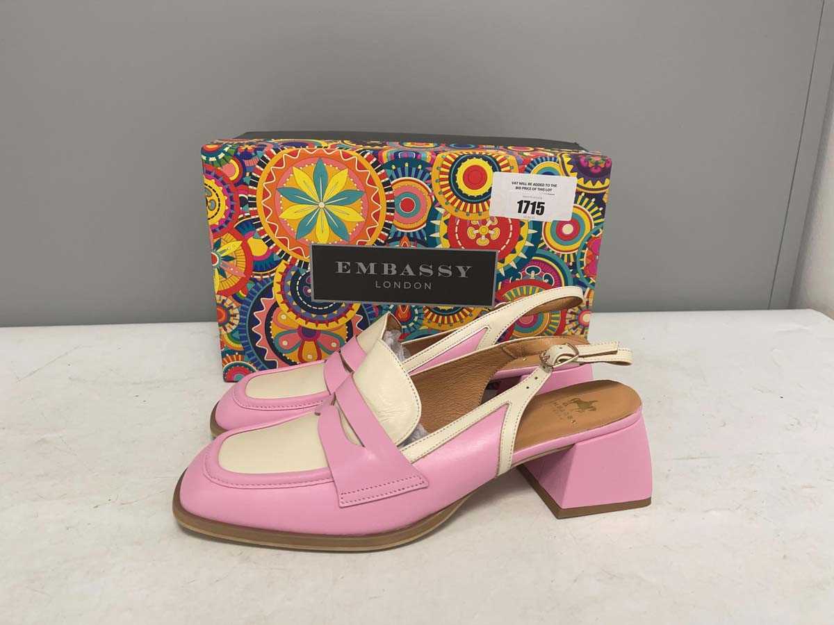 Lot Embassy London EU42 pink & cream pastel diana...