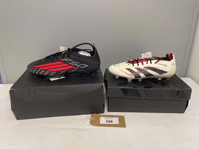 Lot 2x Boxed pairs of Adidas football boots sizes...