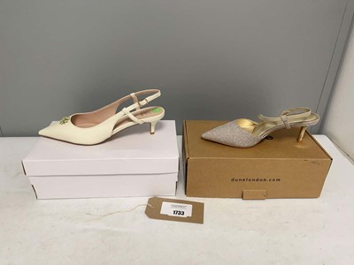 Lot 2x Boxed pairs of Dune high heels sizes UK3 & UK7