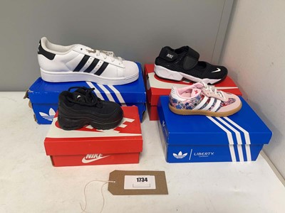 Lot 4x Boxed pairs of children's Nike & Adidas...