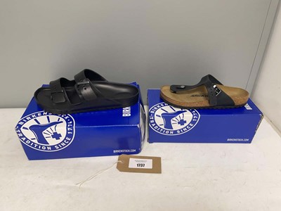 Lot 2x Boxed pairs of Birkenstock sandals sizes...