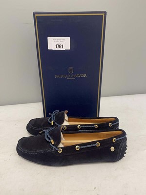 Lot Fairfax & Favor UK7.5 henley navy suede shoes -...