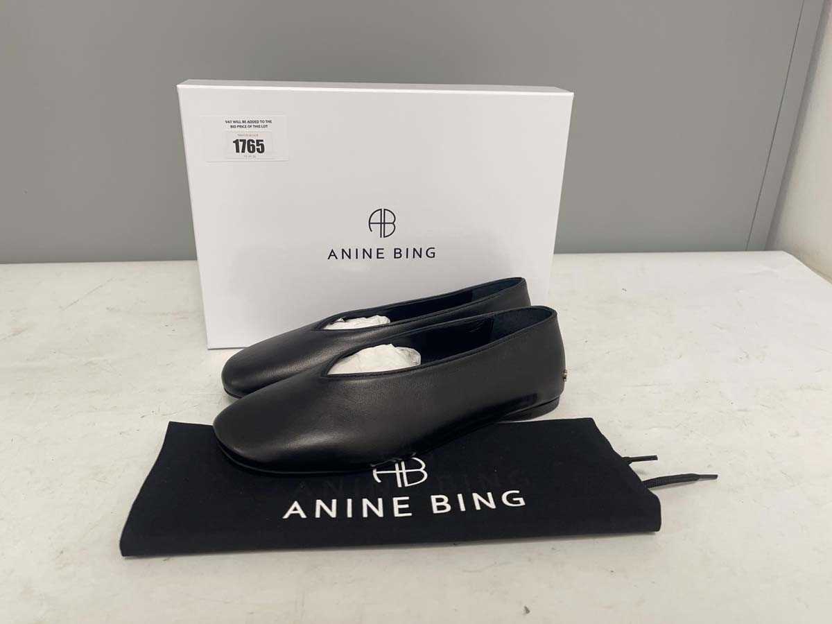 Lot Annie Bing EU39 ana smooth leather flats in...