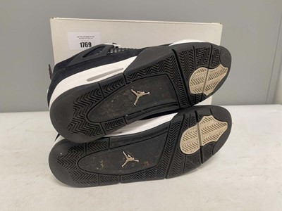 Lot Nike UK10 air jordan 4 retro trainers in black...