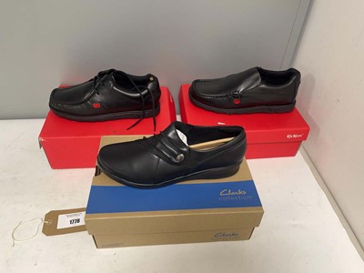 Lot 3x Boxed pairs of shoes to include Kickers...