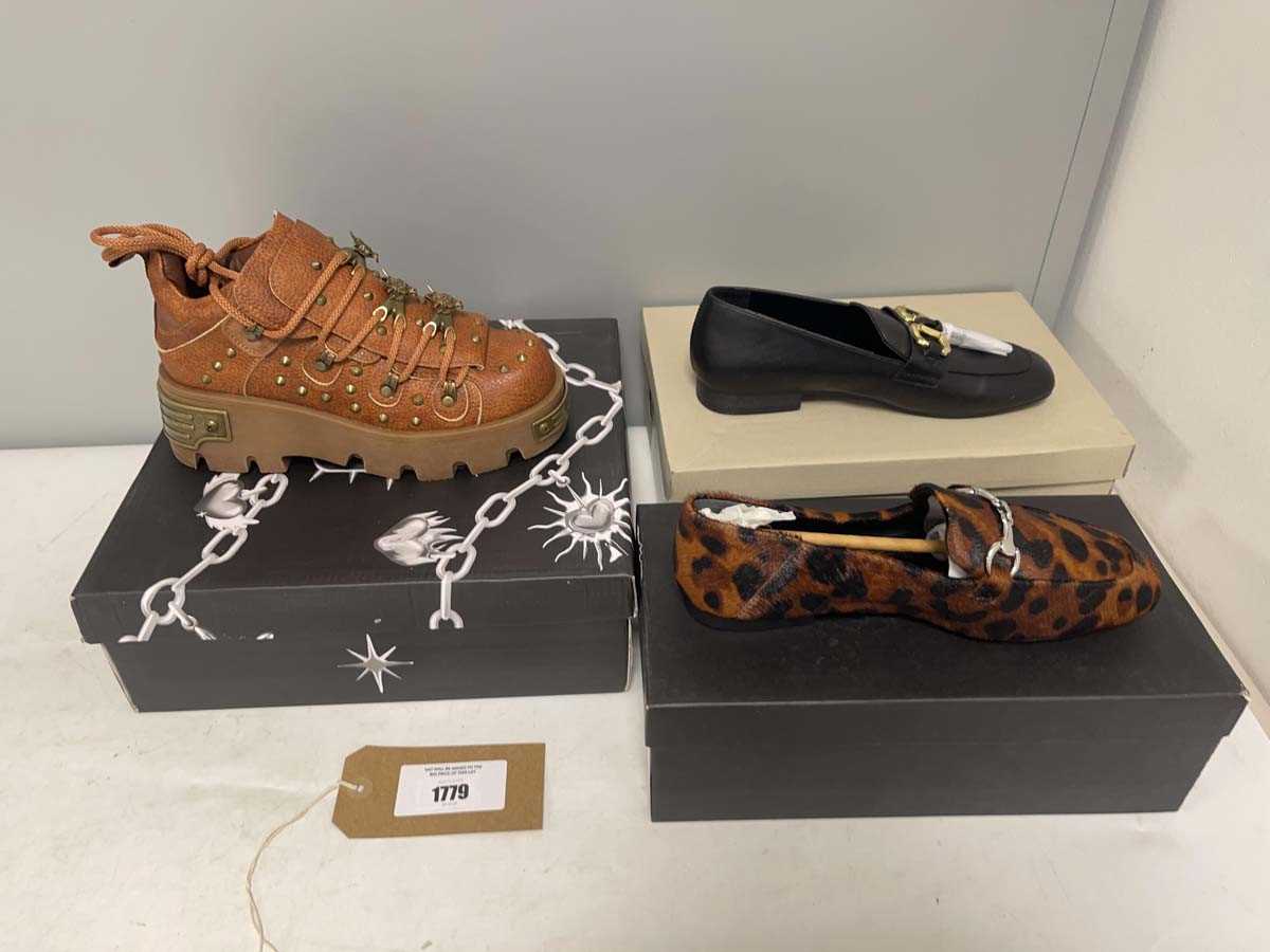 Lot 3x Boxed pairs of shoes to include Mint Velvet...