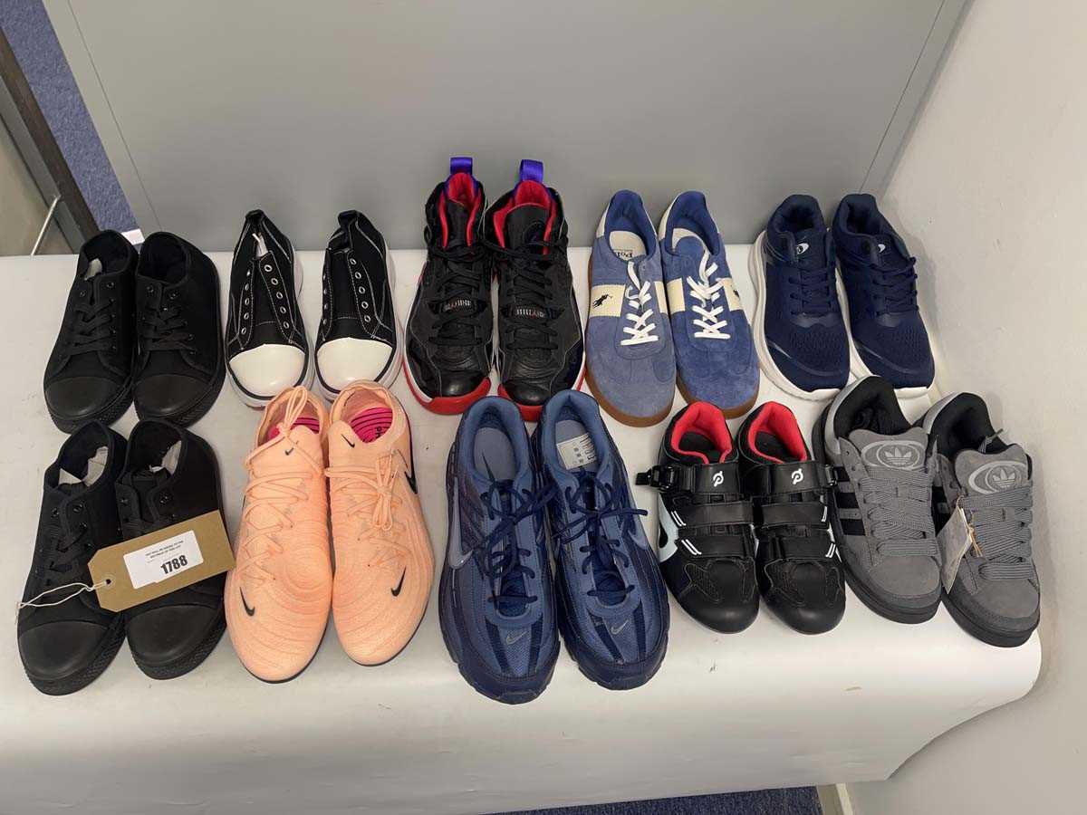 Lot 10x Pairs of trainers to include Nike, Adidas,...