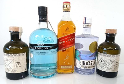 Lot 143 - 5 bottles, 1x The London No.1 Original Blue...