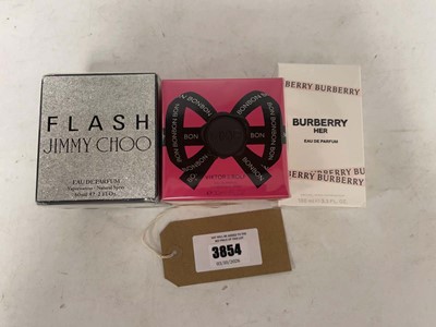 Lot 3x Perfumes to include Buberry, Jimmy Choo and...