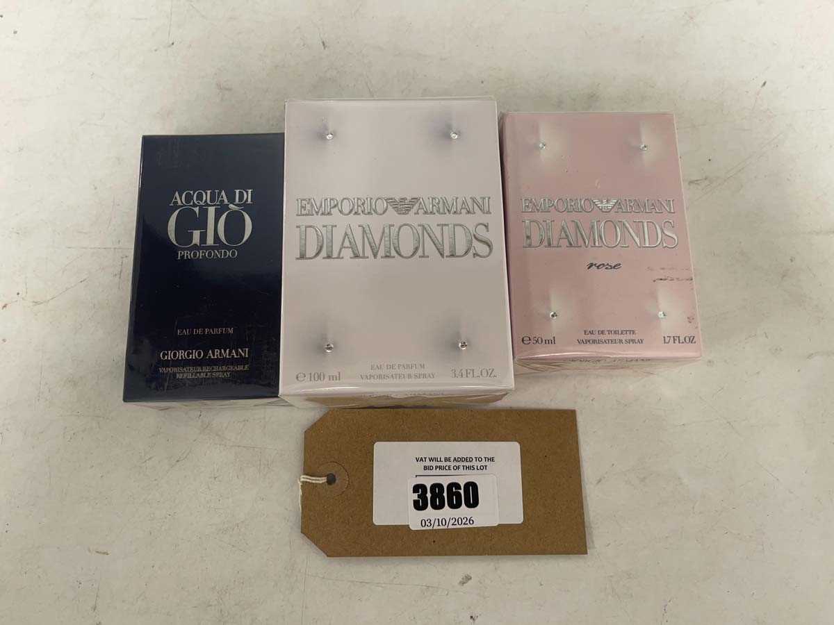 Lot 3x Armani perfumes