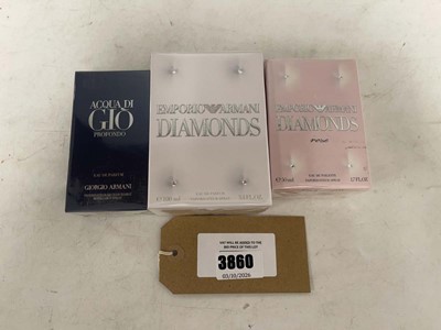 Lot 3x Armani perfumes