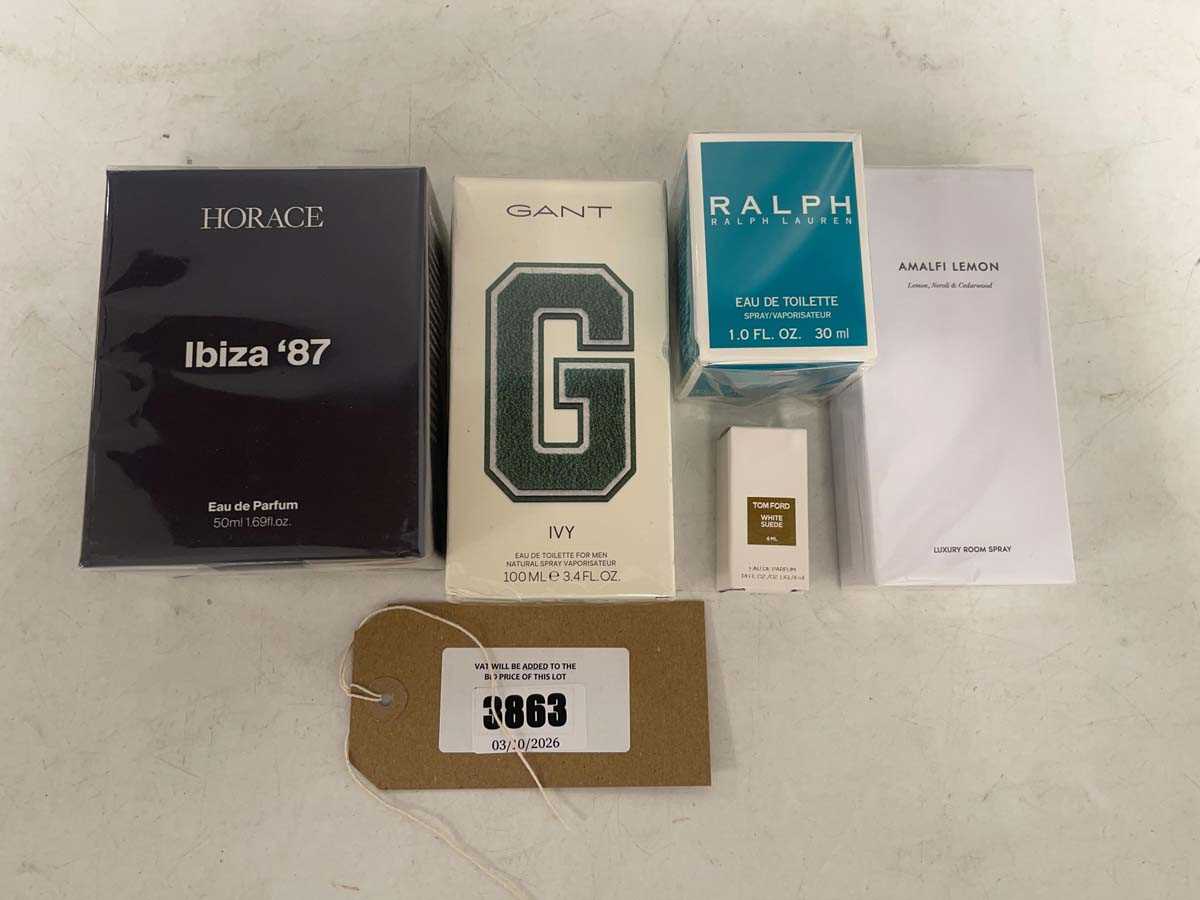 Lot 5x Perfumes to include Tom Ford, Ralph Lauren,...
