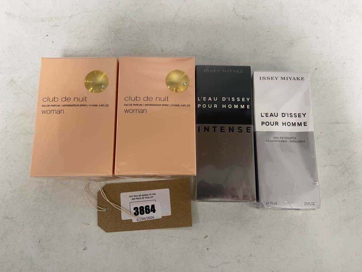 Lot 4x Perfumes to include Issey Miyake & Club de...