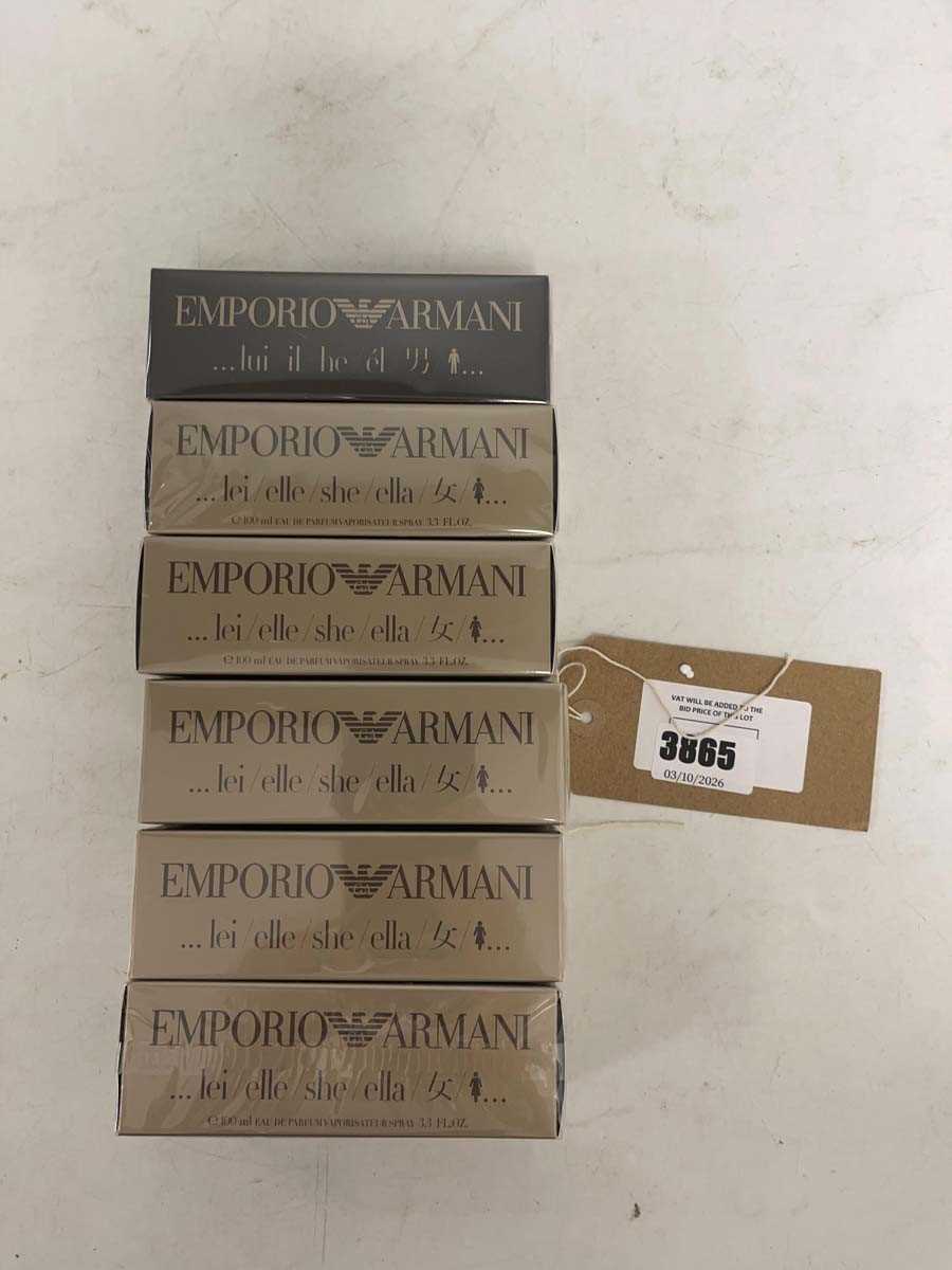 Lot 6x Emporio Armani he / she 100ml perfumes