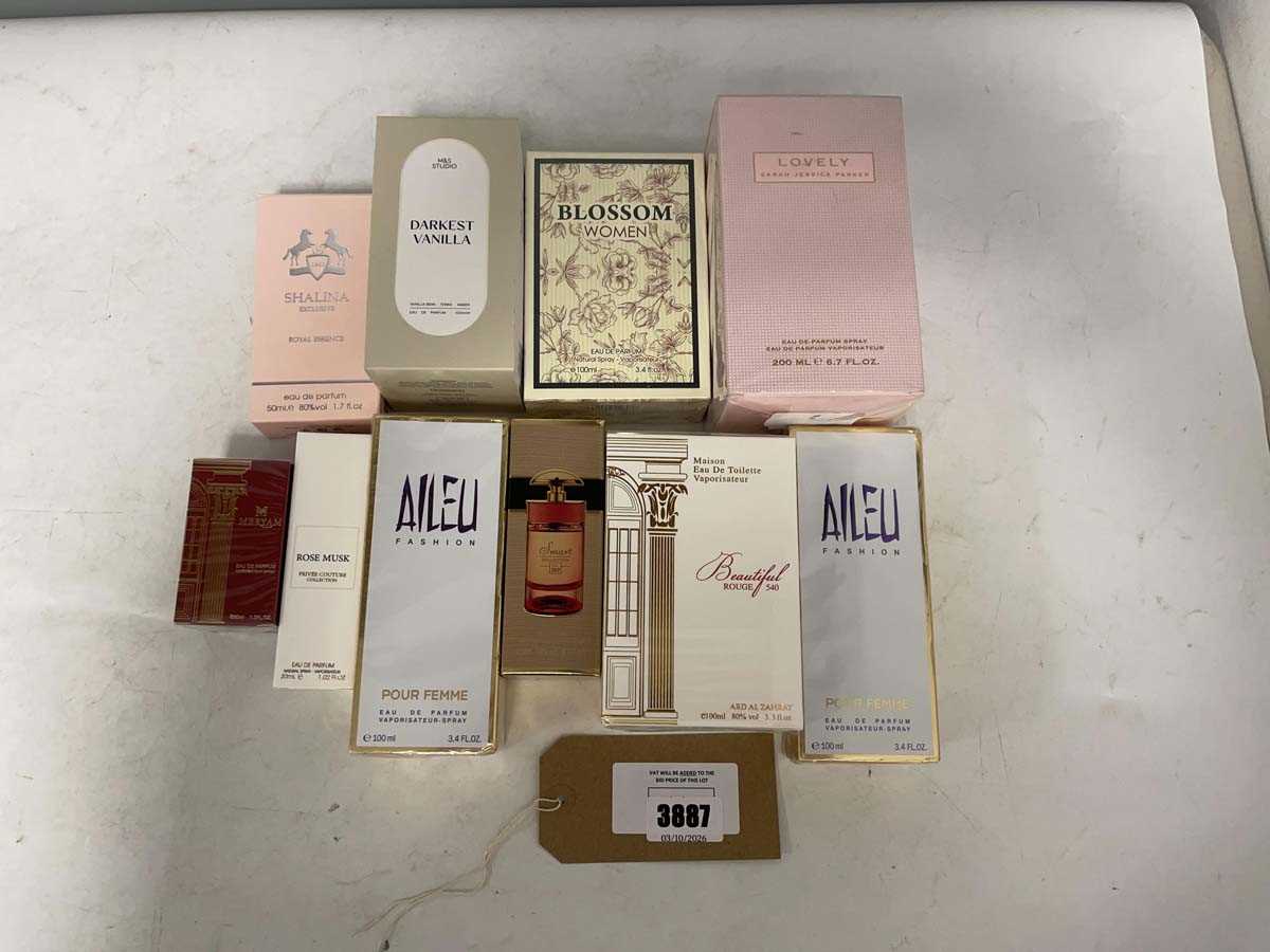 Lot 10x Various perfumes