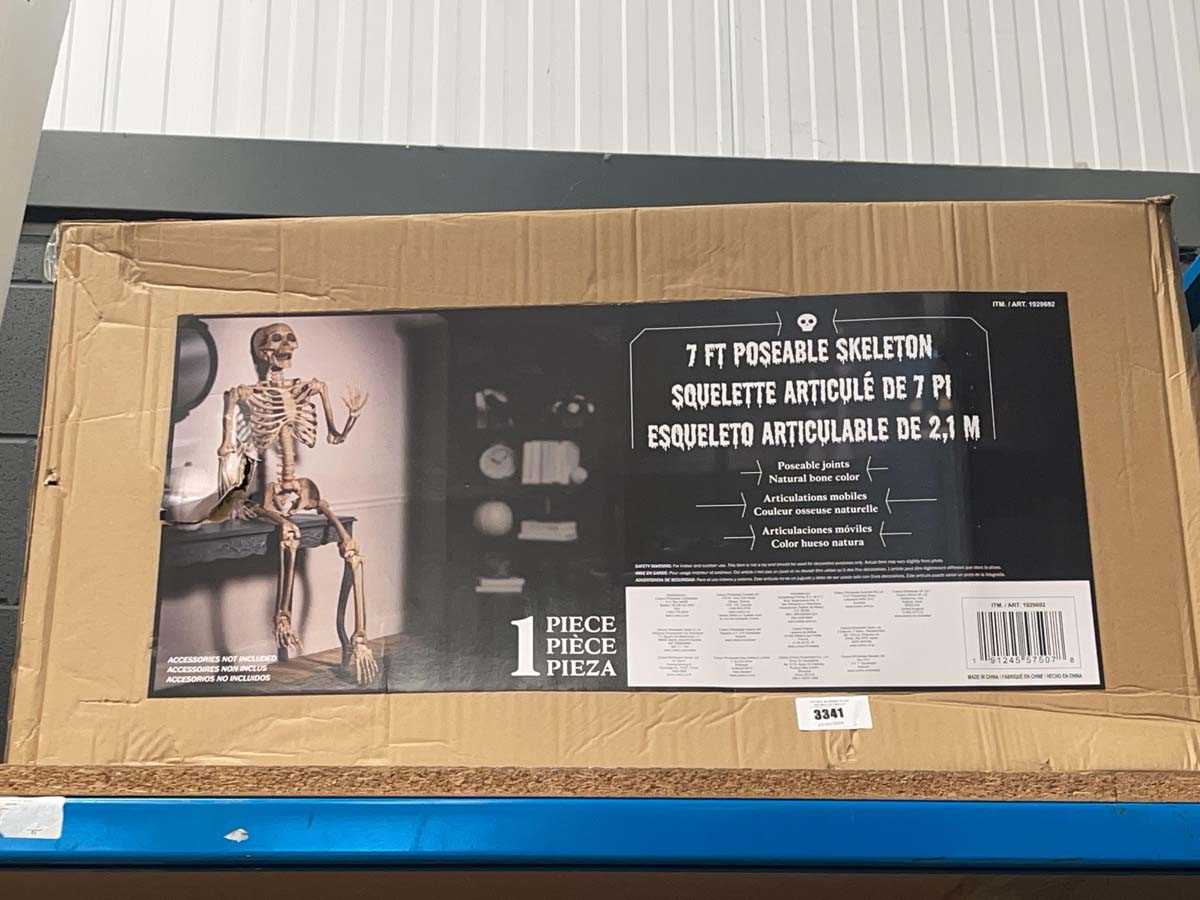 Lot 3341 - 7ft posable skeleton