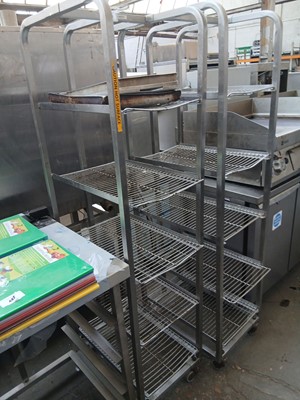 Lot 441 - 42cm stainless steel mobile baker's trolley