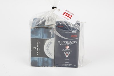 Lot 2552 - (S1) 1000 x .22 rifle cartridges comprising:...