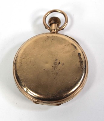 Lot 430 - A 9ct yellow gold open face pocket watch, the...