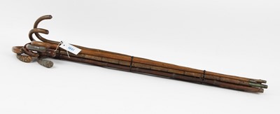 Lot 1041 - Nine various vintage walking canes