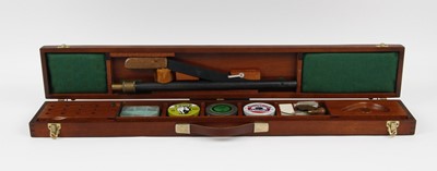 Lot 1310 - Wooden cased air rifle accessories kit inc....