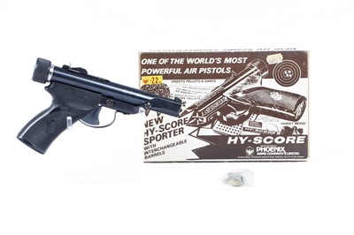 Lot 220 - A scarce .22 Hy-Score target model air pistol...