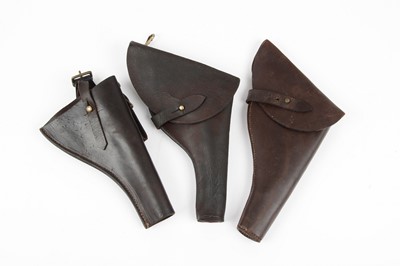 Lot 16 - WWI Webley Mk6 open top revolver holster,...