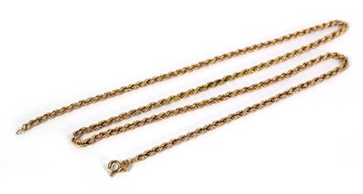 Lot 508 - A 9ct yellow gold ropetwist necklace, l. 61.5...