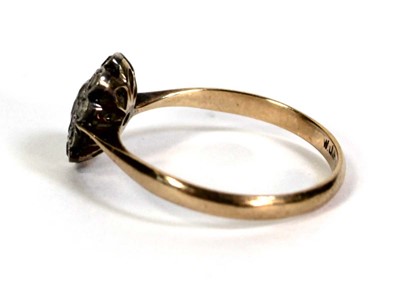 Lot 520 - A 9ct yellow gold cluster ring set paste...