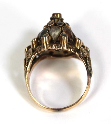 Lot 521 - An Indian Export 18ct yellow gold multi gem...